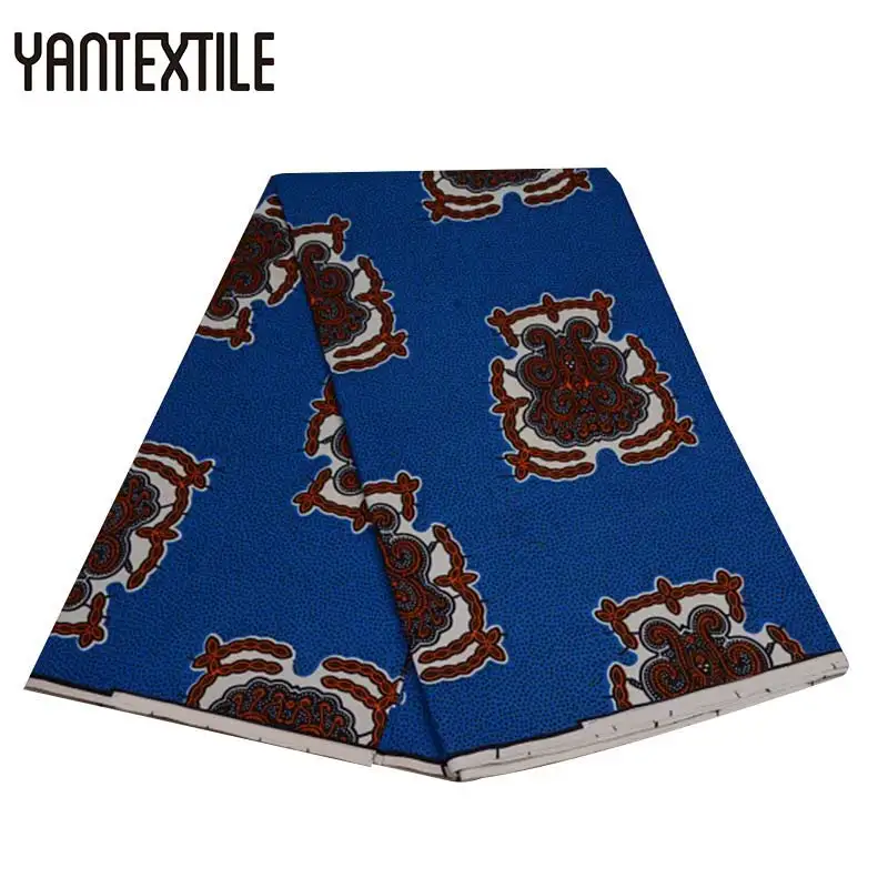 YANTEXTILE ткань из Анкары настоящий воск блок печати Ткань 6 ярдов африканская модная Вощеная Tissu Africain Нигерия воск
