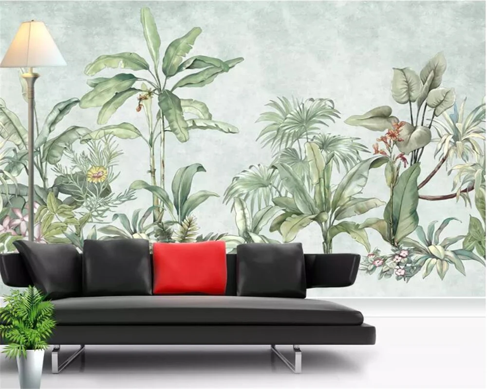 Фотообои Beibehang на заказ фотообои Юго-Восточной Азии тропический лес банановый