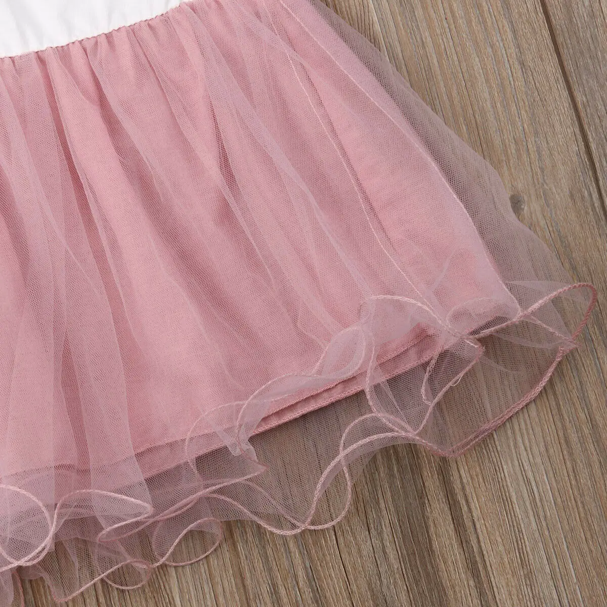 Newborn Infant Toddler Kid Baby Girl 2019 Summer Cute Pink Rabbit Party Pageant Wedding Princess Tulle Dress Clothes Sundress | Мать и