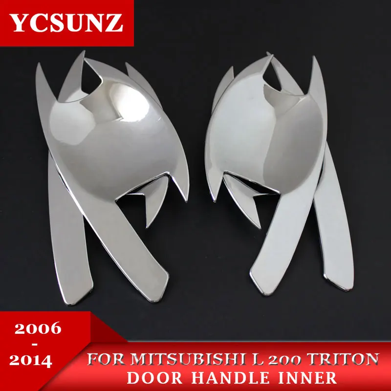 ABS дверная ручка внутренняя в хром Цвет для Mitsubishi L200 Triton 2006 2007 2008 2009 2010 2011 2012 2013 стайлинга автомобилей