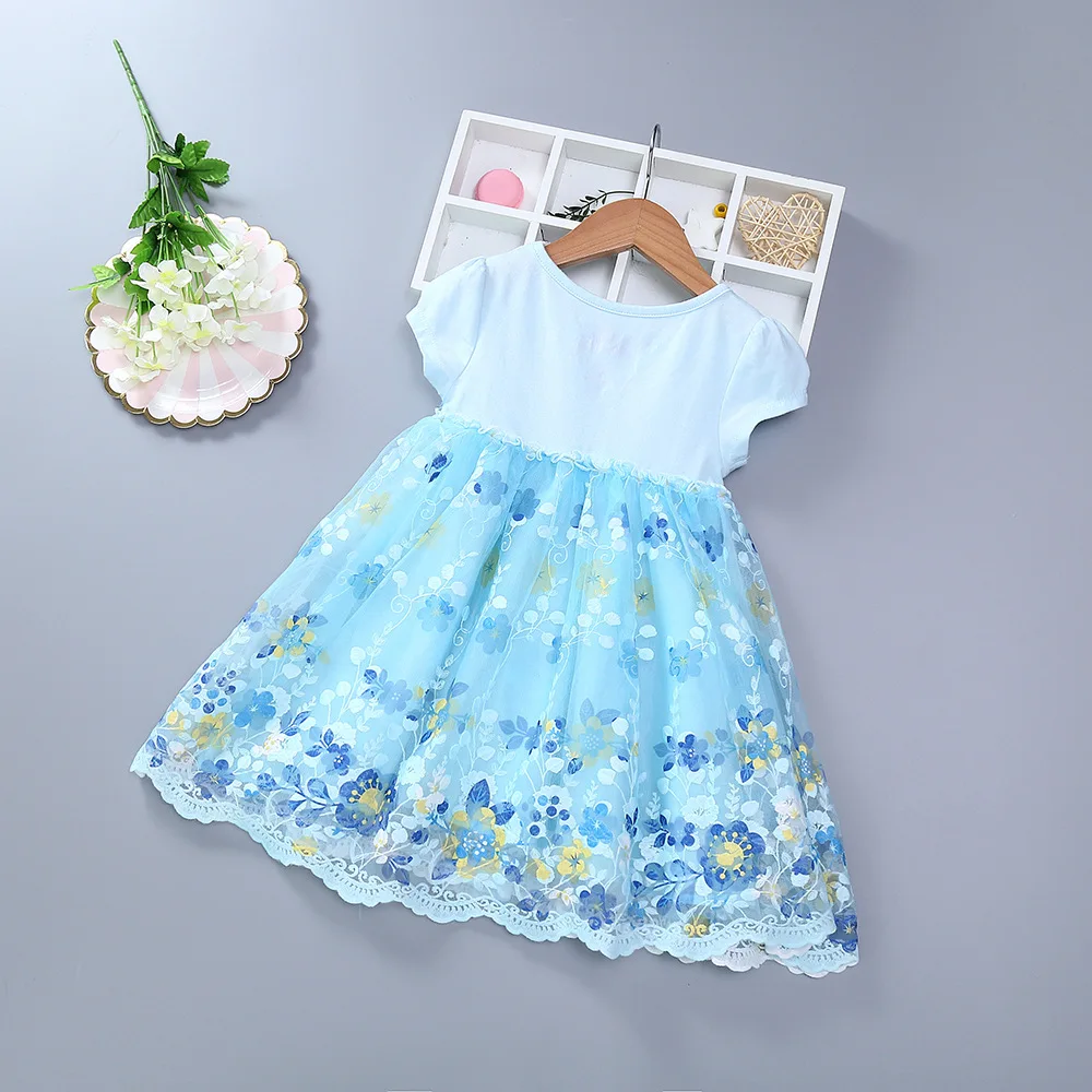 Lace High Quality Girl Dresses Princess Children Clothing Anna Elsa Cosplay Costume Kid's Party Dress Baby Girls Clothes | Детская