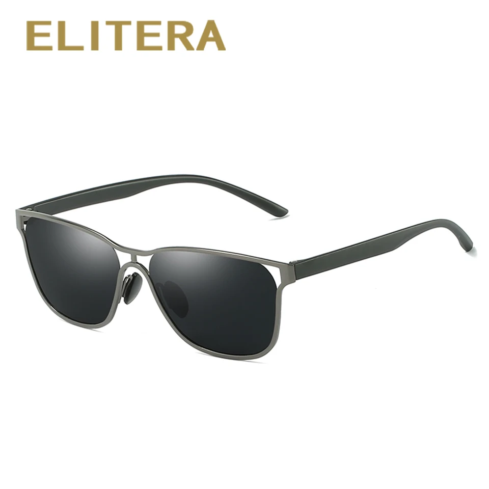 ELITERA/фирменный дизайн, классические мужские полые поляризованные солнцезащитные очки из сплава, мужские и женские винтажные очки для вождения, рыбалки, зеркальные солнцезащитные очки UV400