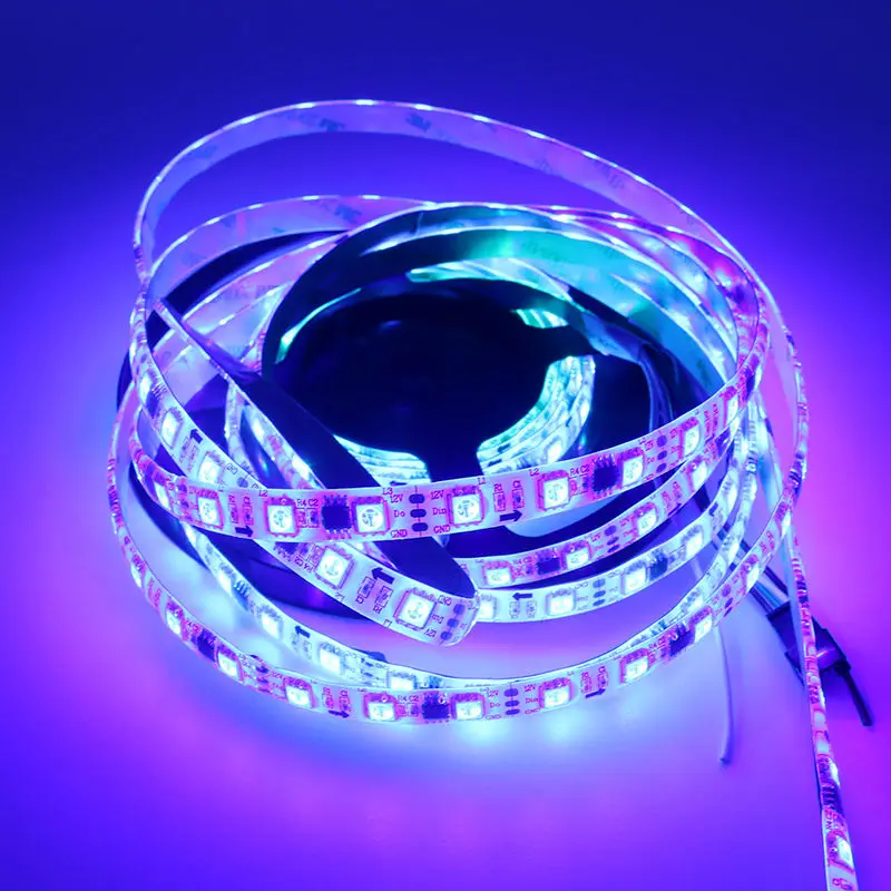 5 м 60 Светодиодный s/M адресуемых RGB светодиодный полосы WS2811 12V пиксель светильник