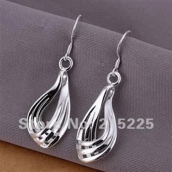 Бесплатная доставка! Оптовая продажа посеребренных серег серебряные модные