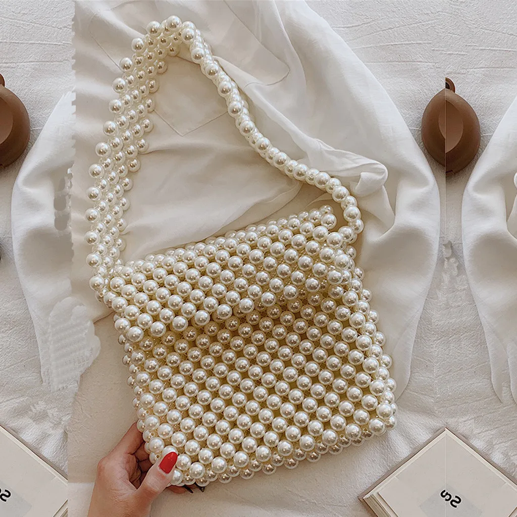 Бренд ручной жемчужные сумочки Lady beaded сумка Для женщин вечерние Винтаж сумки Ins маленькая сумка с клапаном мини сумка через плечо# N3 - Цвет: G