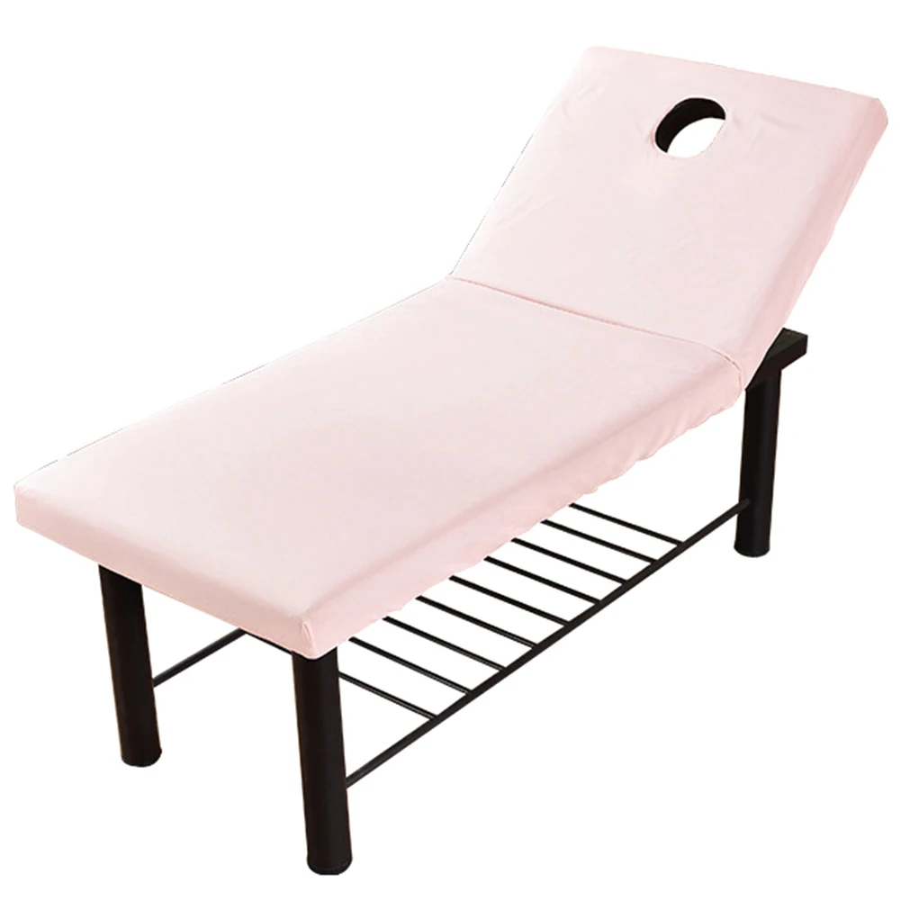 Fitted Sheet Elastic All-round Wrap Solid Bedding Article Massage Salon Forepart Hole Cover Bed Polyester Couch | Дом и сад