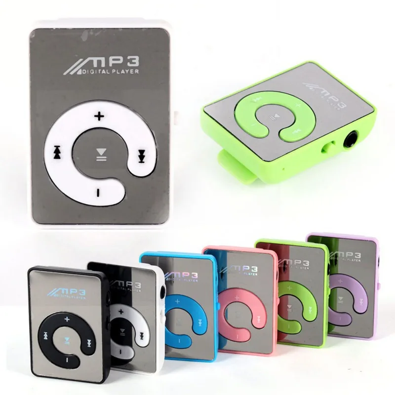 Портативный Красочный Walkman Новый мини Зеркало Клип USB цифровой Mp3 музыкальный