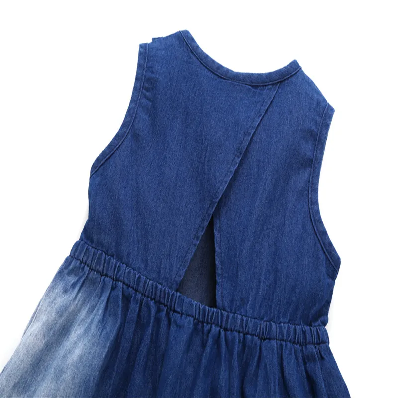 Summer Dress For Girls Sleeveless Denim Girl Big Party Kids Clothes 40G | Детская одежда и обувь