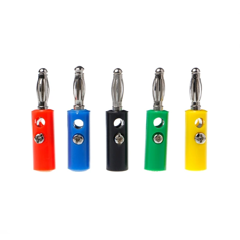 10 шт. 5 видов цветов провод аудио кабель для колонок разъем типа банан коннекторы
