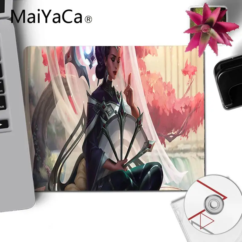No Lock Edge18x22cm MaiYaCa Sun Goddess Karma League of Legends маленький коврик для мыши ПК компьютерный коврик резиновый ПК компьютерный игровой коврик для мышки с аниме коврики для мыши - Цвет: No Lock Edge18x22cm