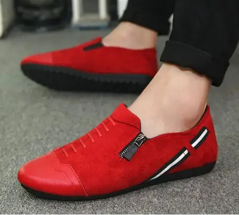 2018 New fashion comfortable men Red casual shoes Men Flats Shoes Moccasins Loafers zapatos de hombre sneakers | Обувь