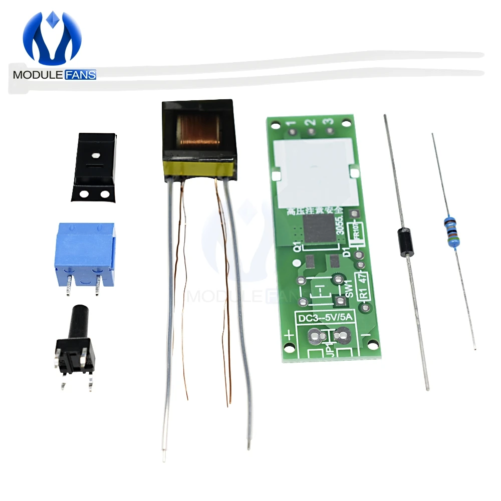 HV-1 высокое Напряжение воспламенитель DIY Kit зажигания дуги Запчасти дуговой