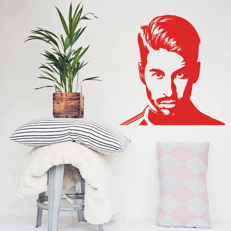 Хорошее качество художественный дизайн футболист дешевые виниловые наклейки