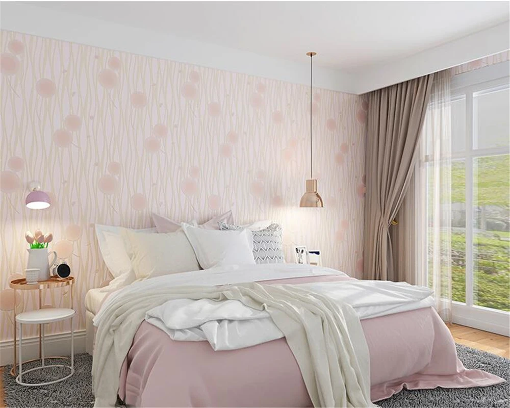 

beibehang Dandelion embossed papel de parede wallpaper bedroom living room TV background beauty salon fashion garden wall paper