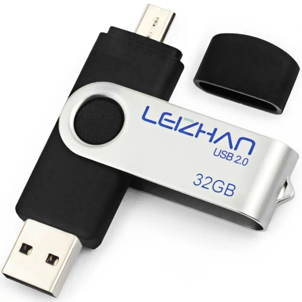 Micro-USB 2.0-Black LEIZHAN Micro USB флэш-накопитель 128 ГБ для samsung Galaxy S7/S6/S5/S4/S3/Xiaomi/Meizu huawei Memory Stick Photostick usb-накопитель 64 ГБ - Цвет: Micro-USB 2.0-Black