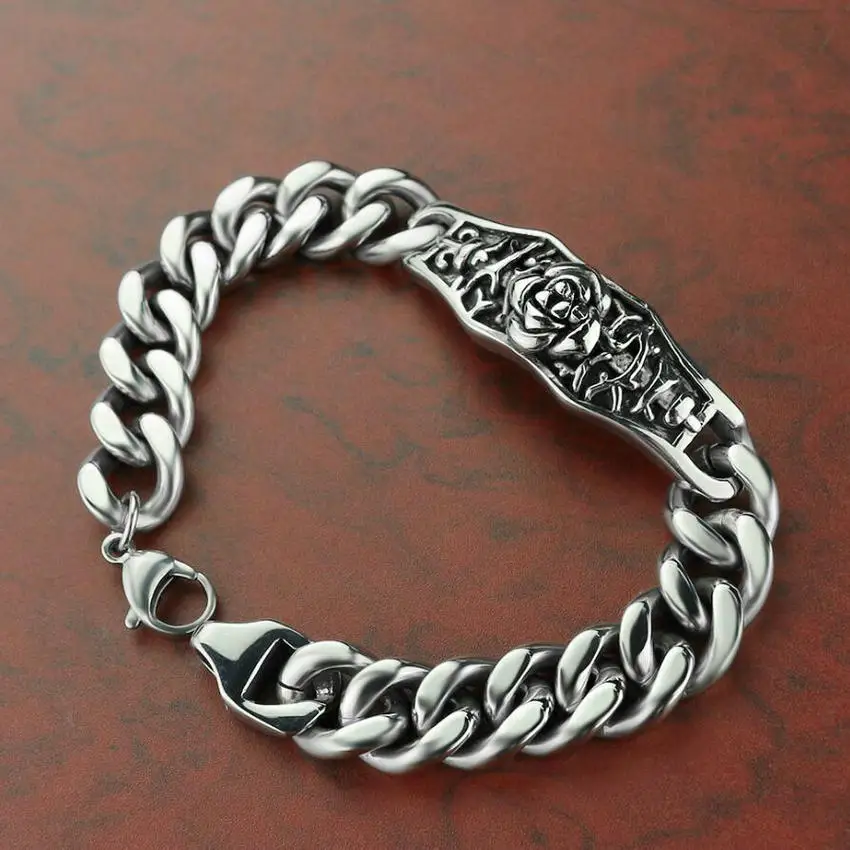 Браслет унисекс с узором розы из Европы и Америки