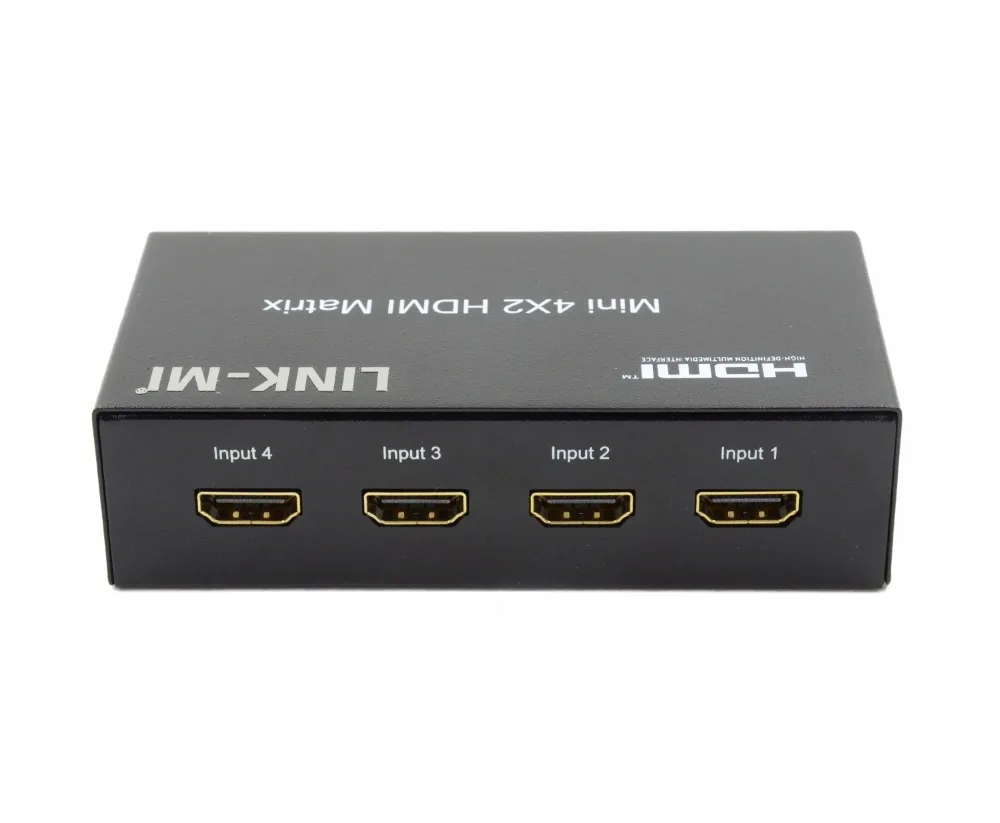 LINK MI LM MX03 Аудио Видео Мини 4x2 HDMI матричный коммутатор Поддержка 3D 1080p усилитель