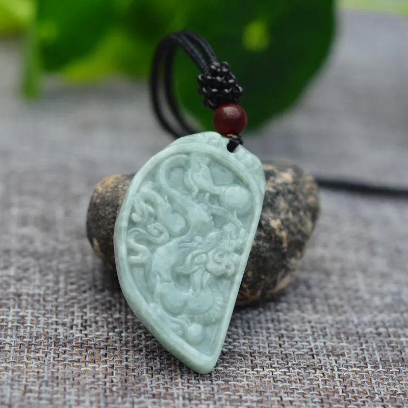 Прямая поставка натуральный нефритовый кулон AAA Jadeite 3D Ручная работа резной