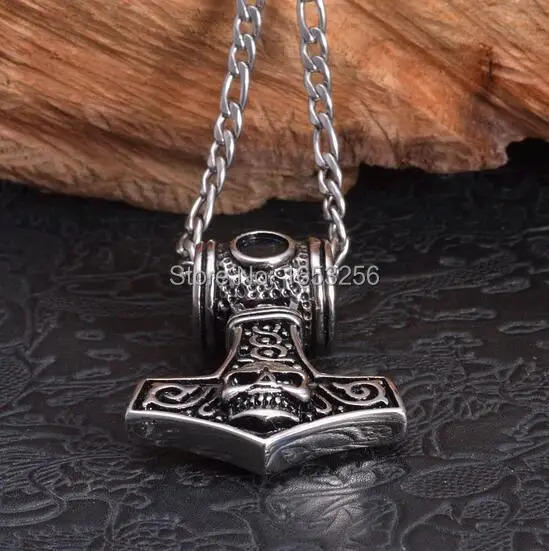 Цепочка с кулоном в виде черепа Тора из нержавеющей стали 316L|necklace wire|necklace thicknecklace