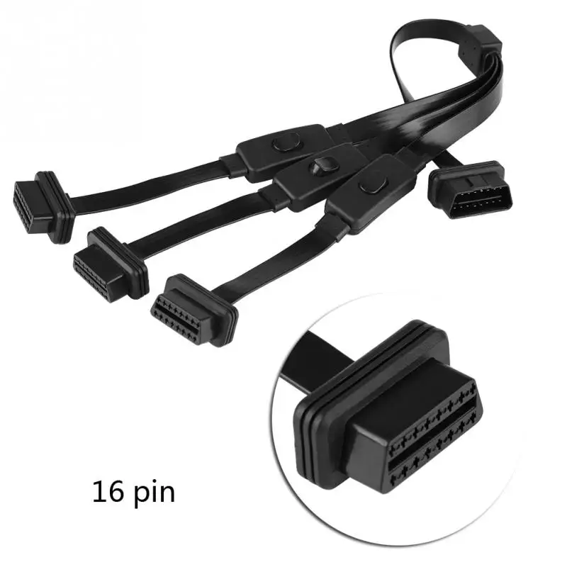 Удлинитель кабеля адаптера Соединитель с переключателем Вкл/Выкл 16 Pin 1 штекер на