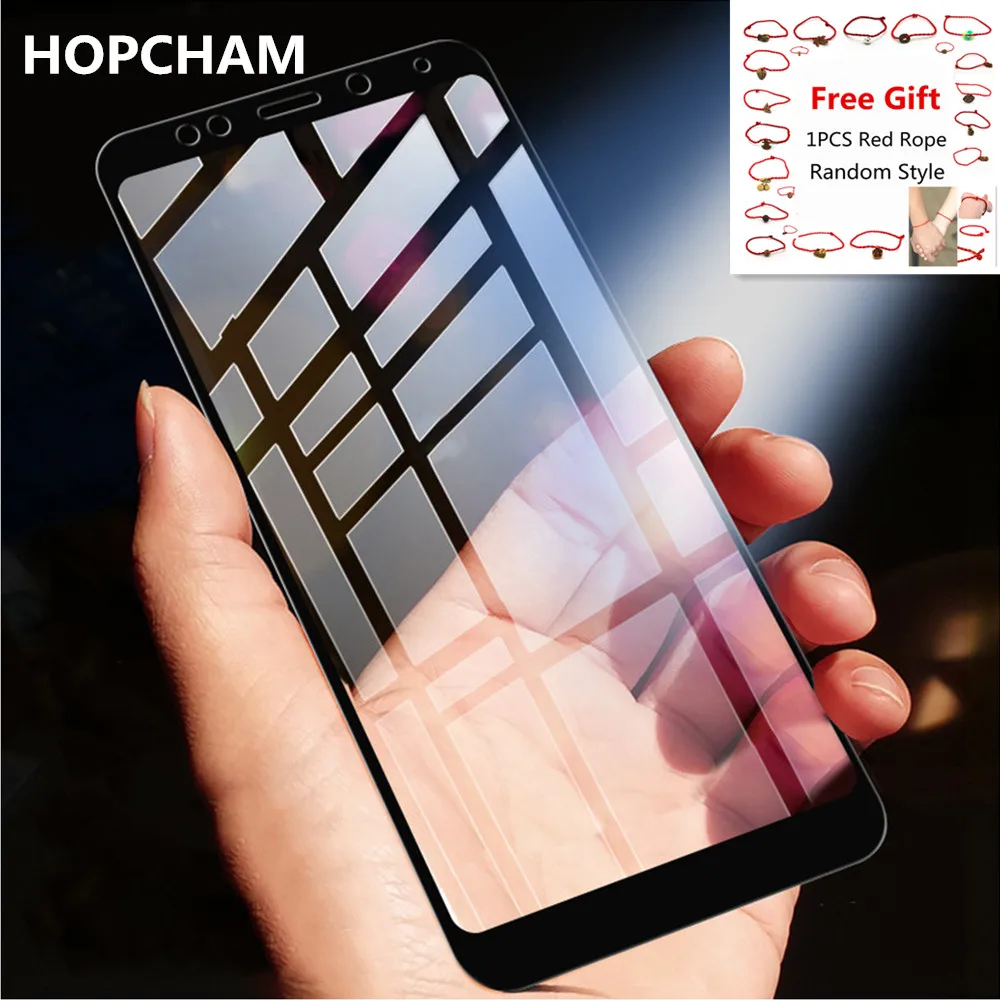 HOPCHAM стекло для Xiaomi Redmi 5 PLUS закаленное 18:9 полное покрытие защита экрана + подарок