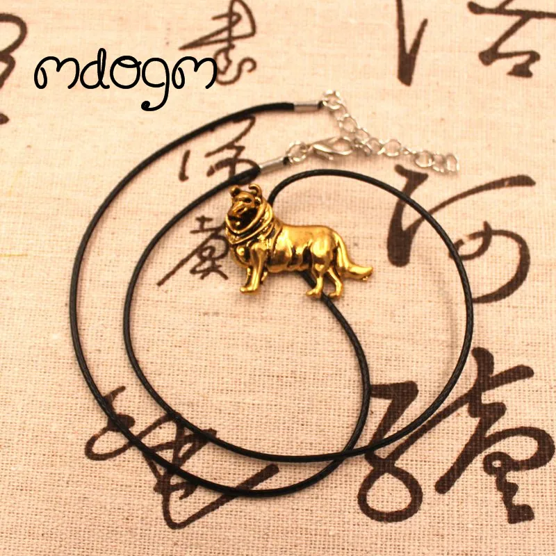 Mdogm подвеска в виде шероховатой собаки античное золото серебряное покрытие
