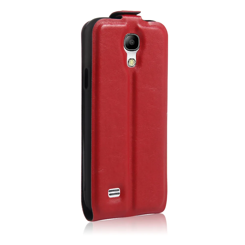 Red Роскошный кошелек Fundas HUDOSSEN для samsung Galaxy S4 Mini i9190 Чехол кожаный Вертикальный флип чехол для телефона s для samsung S4 Mini - Цвет: Red