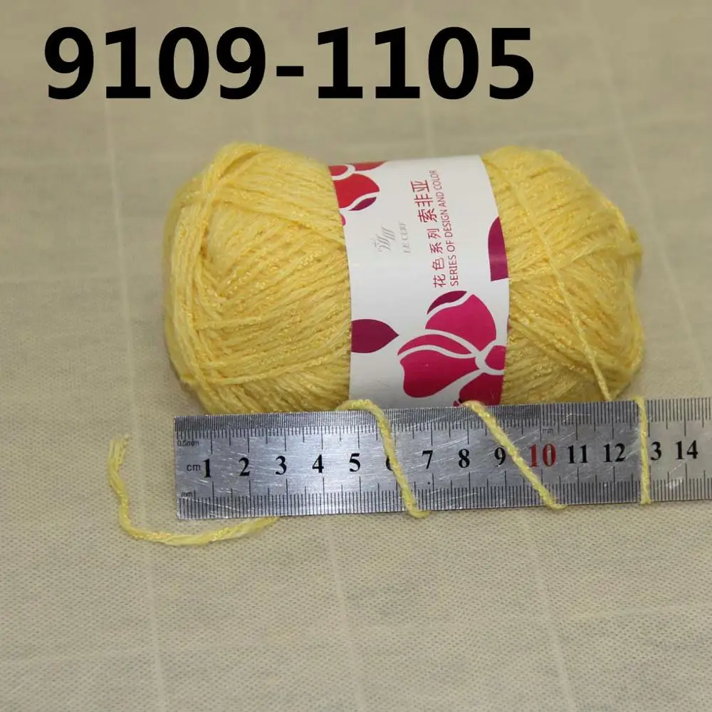 Распродажа 10 BallsX50g 4ply мохер Ребристостью шерсти ручной пряжи Вязание мягкий 9109 Amazon Kindle Fire-пряжа - Цвет: Banana 9109-1105