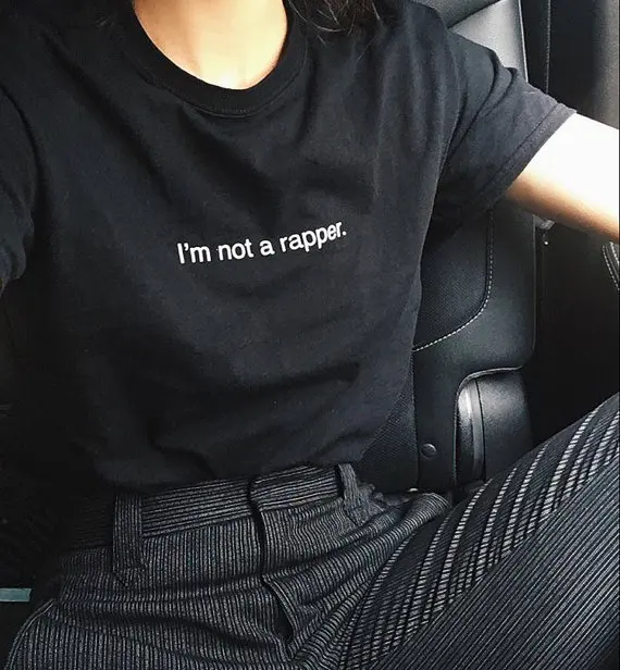 Рубашка I'm Not A Rapper футболка Kendall Jenner рубашка Kardashians мягкая на ощупь хлопковая