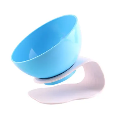 blue-white Наклонная миска для домашних животных кошек защита шейки миска маленький щенок собака Нескользящая кормушка для кошек еда вода фидерный контейнер - Цвет: blue-white