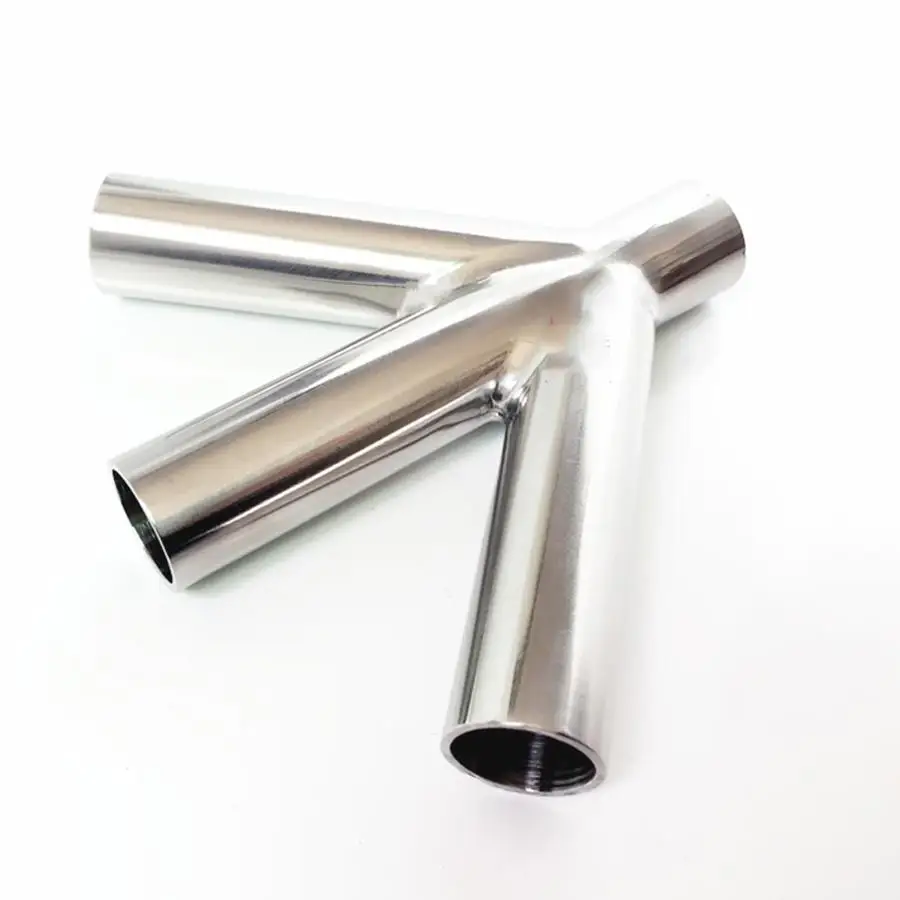 

38mm 1.5" Pipe OD Butt Welding Oblique Y-Shaped 4 Way SUS 304 Stainless Sanitary Fitting Spliter Homebrew Beer Wine