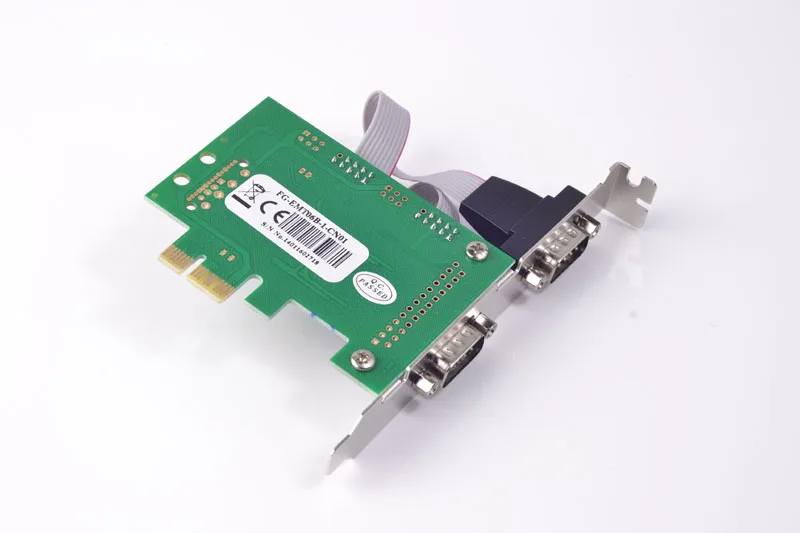 Серийная карта памяти PCI Express на 2 порта RS232 Адаптер Версии DB9 COM набор микросхем WCH