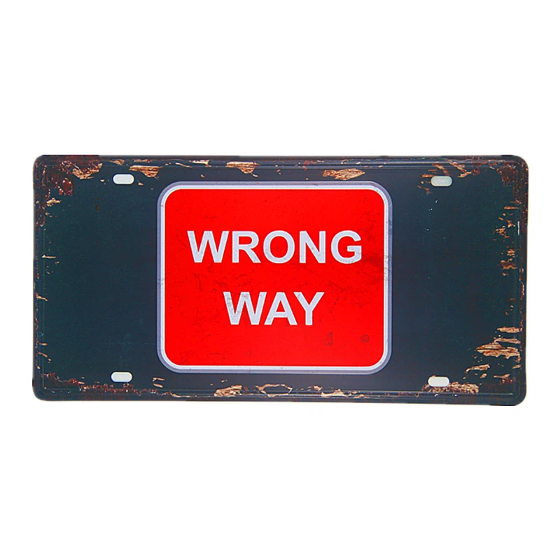 Автомобильный номерной знак потертый шик жестяной бесплатный Wi-Fi рекламный