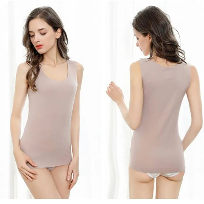 Summer Cool Tank Top Women Fitness Modal Soft Vest No Trace Cutting Bustier Tops Sexy Debardeur Female Base Shirt 4xl Black Tees