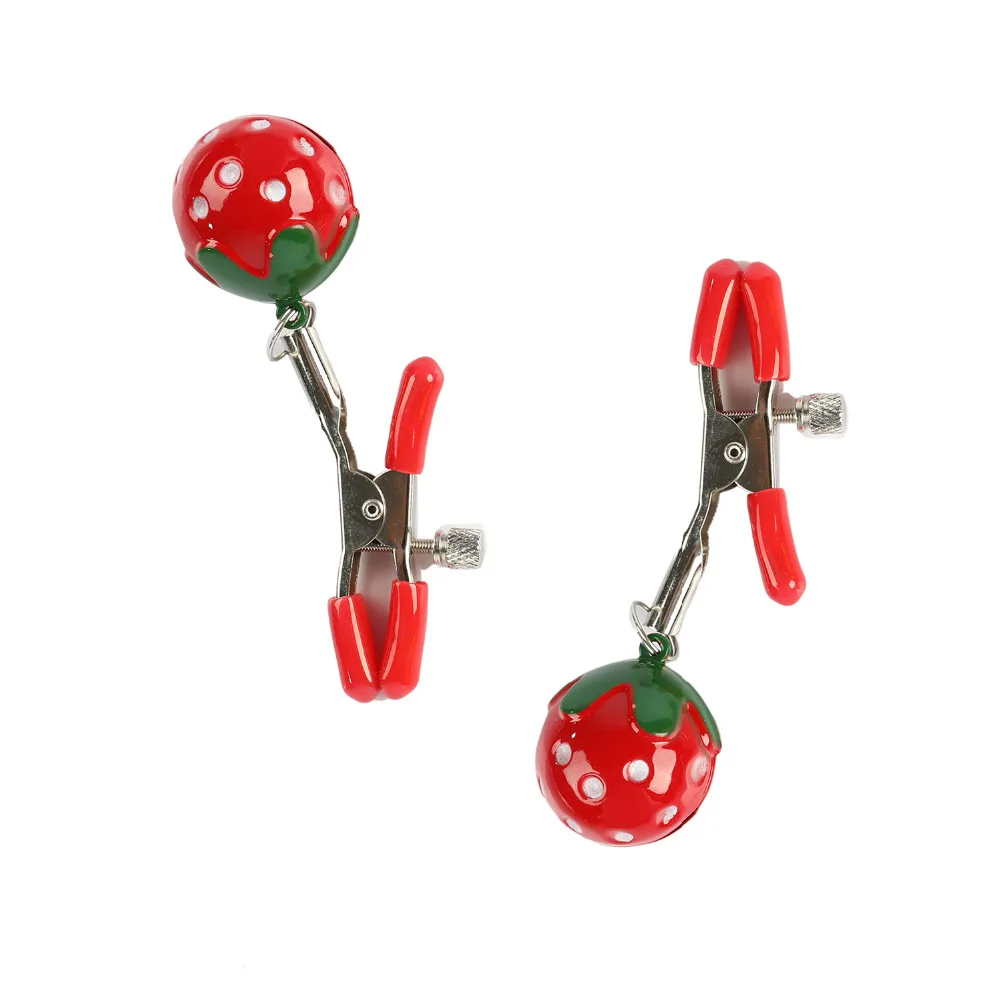 Фетиш клубника соска зажим для клитора грудь клип эротические игрушки женщин пар