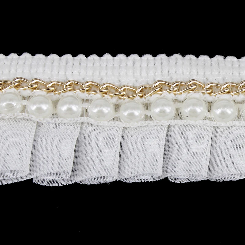 Искусственные жемчужные золотые металлические украшения тканые кружевные