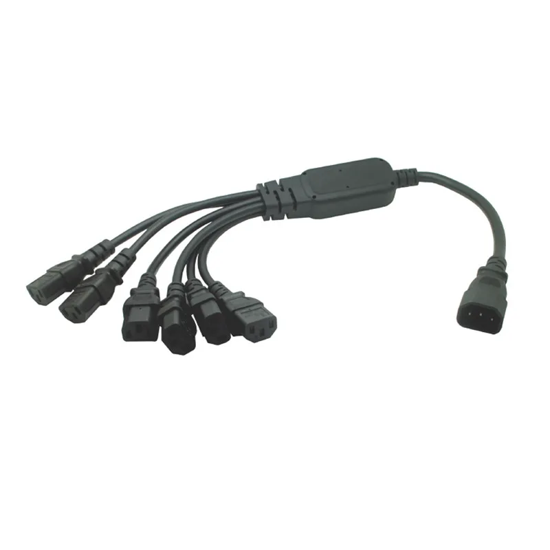 Разветвитель типа Y, 250 В/10 А, штекер IEC 320 C14 на гнездо 6XC13, шнур питания C14 на 6 x C13