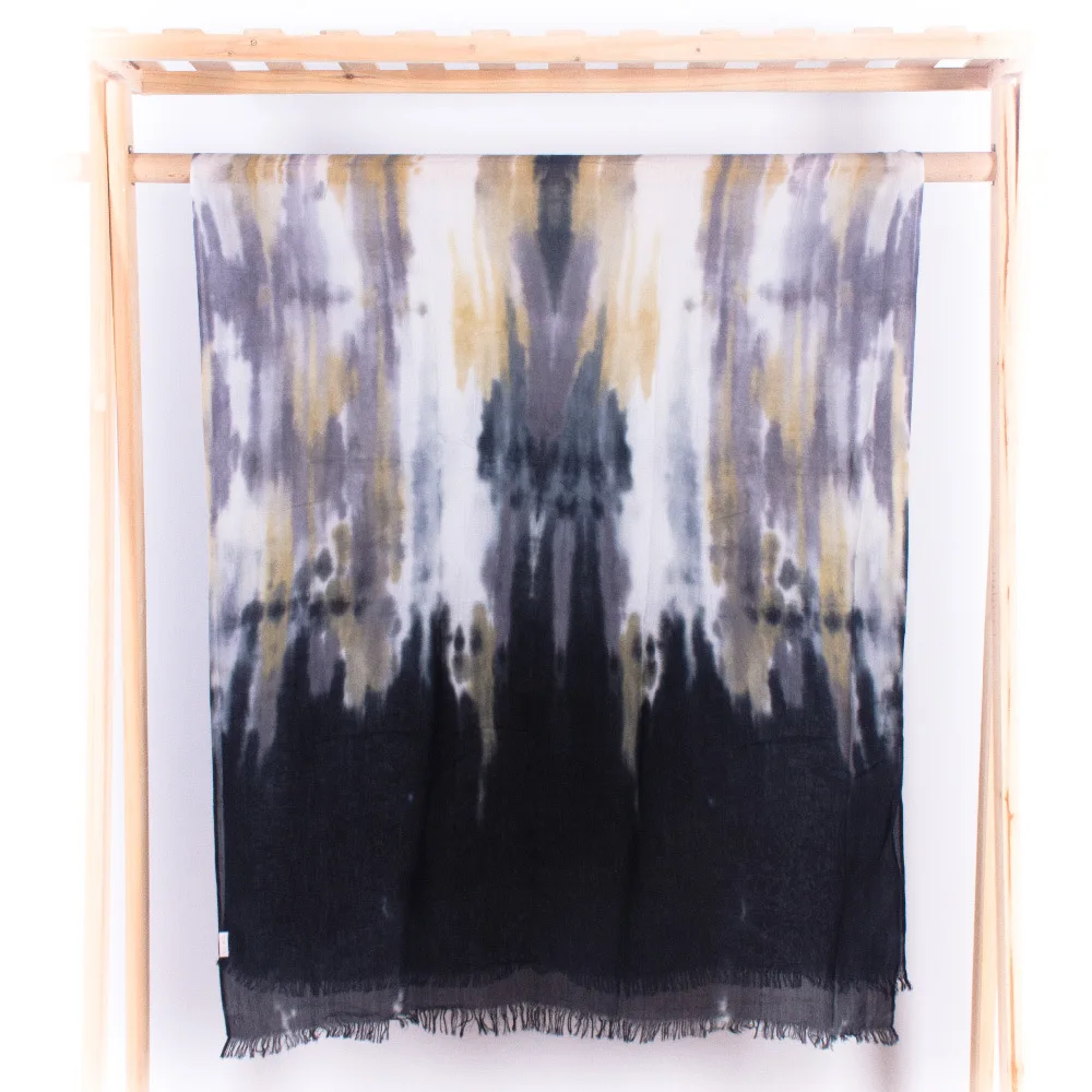 Новый модный галстук краситель для окрашивания растений женский шарф из хлопка и