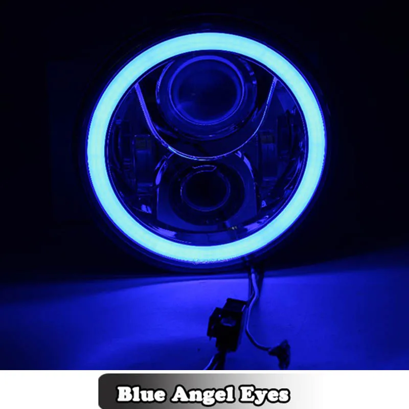 4 цветная 7 дюймовая круглая светодиодная фара с глазками для ДХО дюймов Honda CB 400 500