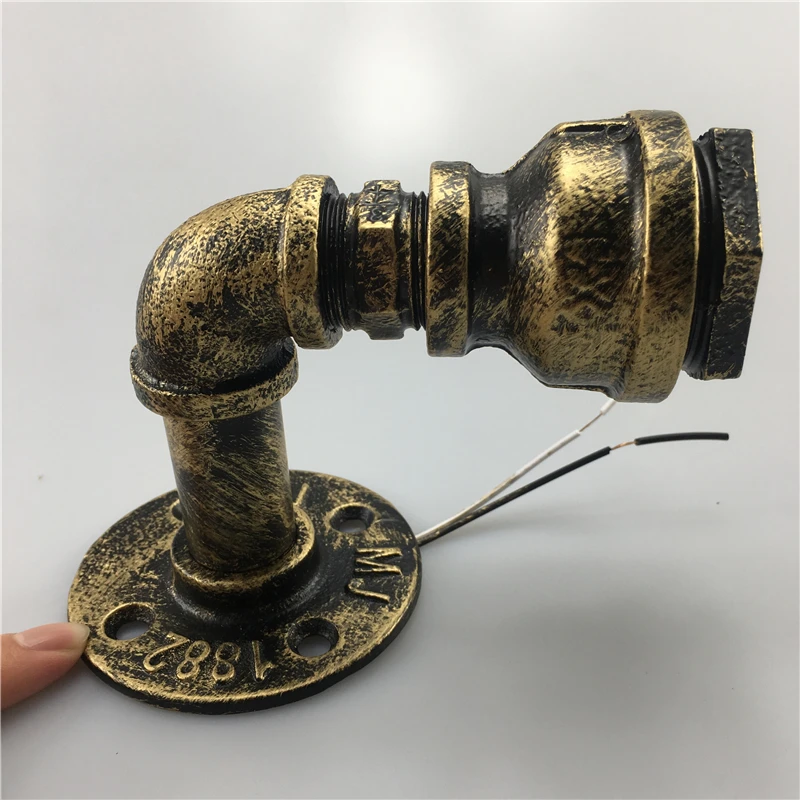 

Vintage Personality industrial wall light creative American iron staircase water pipe wall lamp for Restaurant Bar Coffee Shop