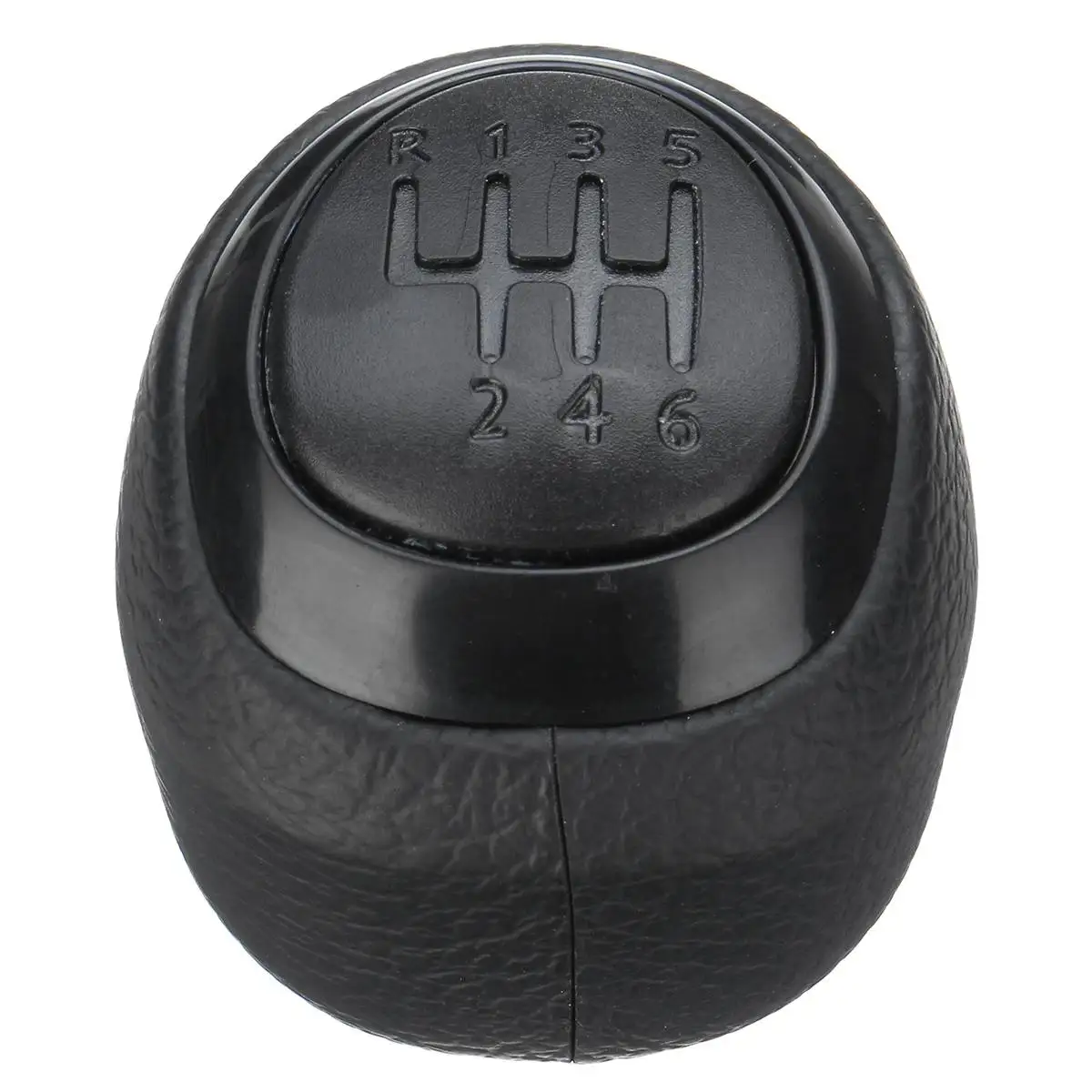 6 Speed Автомобиль 5/6 Скорость Шестерни Ручка переключения для SAAB 9-3 93 2003-2012 глава палку кожа цвета черный/серебристый Замена 55566206 55353898 - Название цвета: 6 Speed