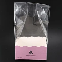 top 10 sets cookie candy bread plastic paper packing bags boxes cookie clear party gift chocolate wedding paper self stan