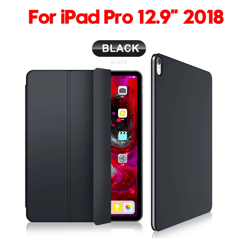 12.9inch Black Кожаный чехол для iPad Pro 12,9 11 дюймов роскошный Магнитный Флип смарт-чехол для iPad Pro 12," 11" дюймов противоударный чехол - Цвет: 12.9inch Black