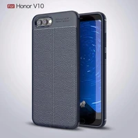 luxury high quality dermatoglyph tpu soft leather silicone case for huawei honor v10 phone protection cases