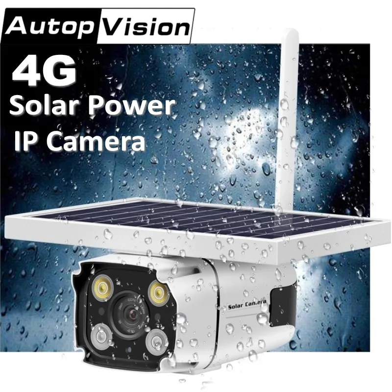

1080P 4G SIM Solar panels IP Camera Wireless battery two-way audio infrared PIR detection 2MP Security Waterproof CCTV Camera