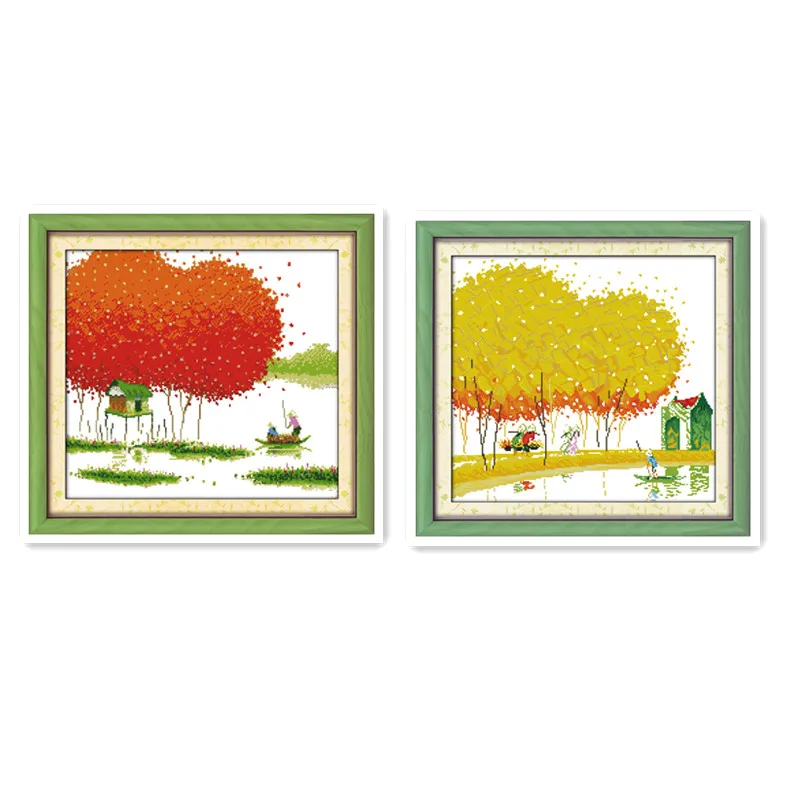 Happy harvest bumper tree 14CT вышитый Набор для вышивки крестиком сезон сбора урожая