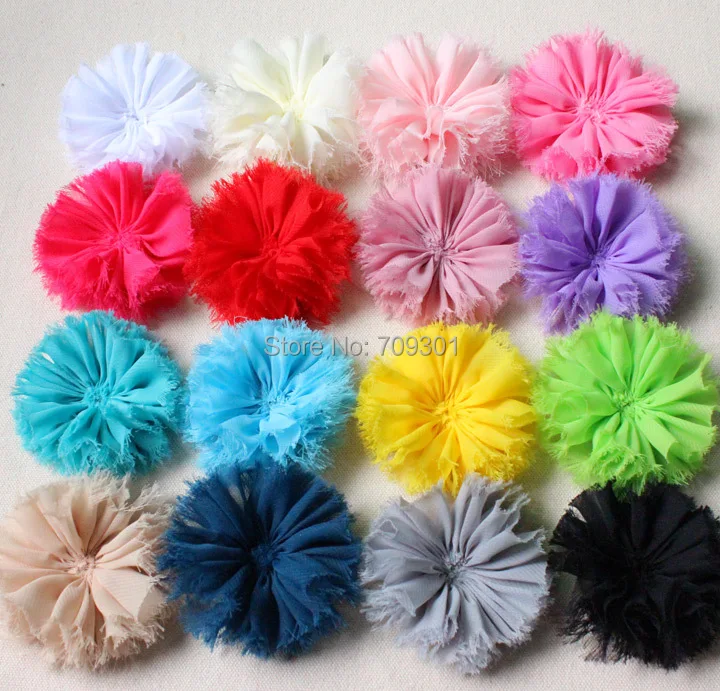 Цельный шифон Цветок шикарный цветочная ткань цветок для девочек Дети