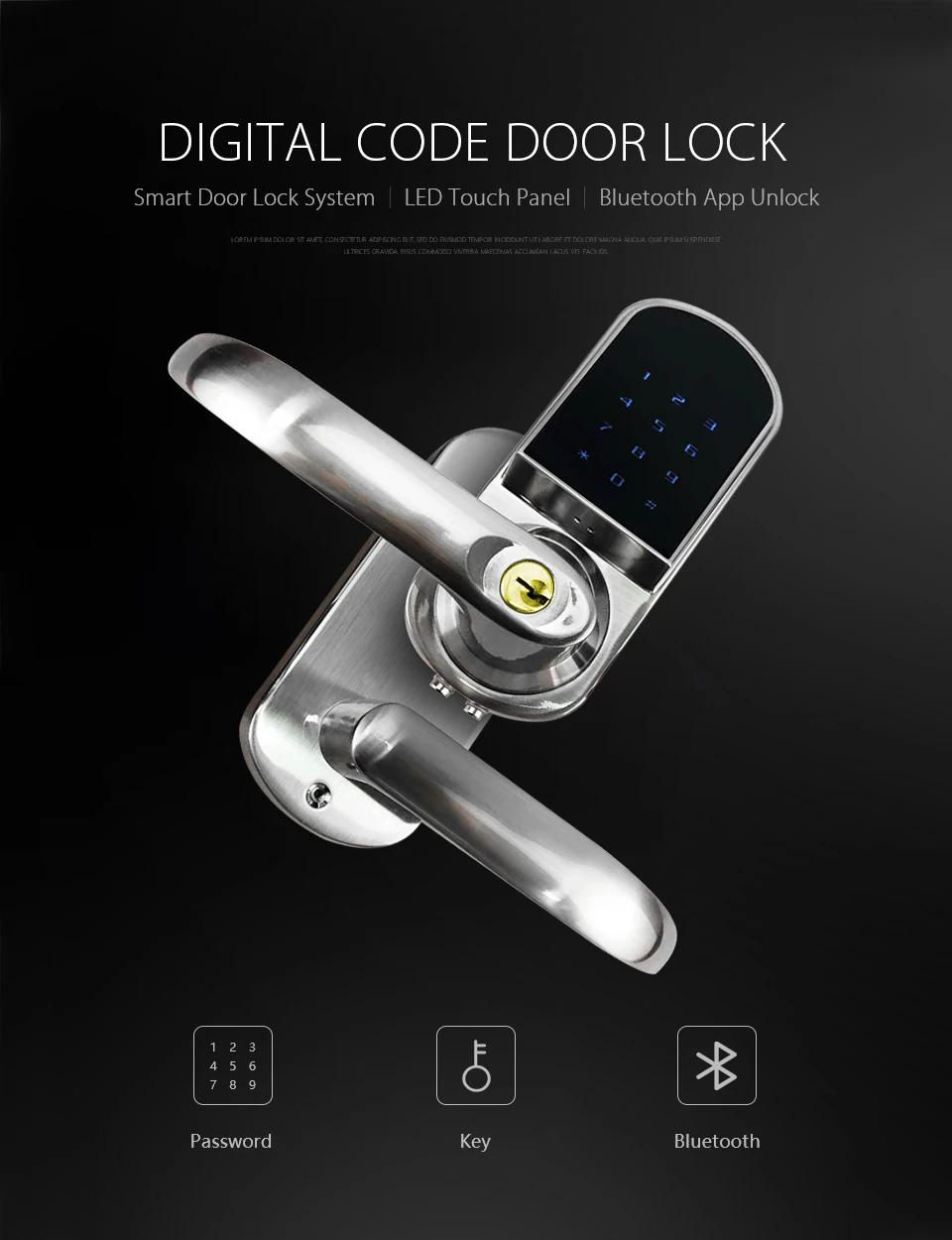 Цифровой дверной замок с сенсорной клавиатурой Deadbolt пароль смарт-система блокировки цинковый сплав без ключа вход Yoheen