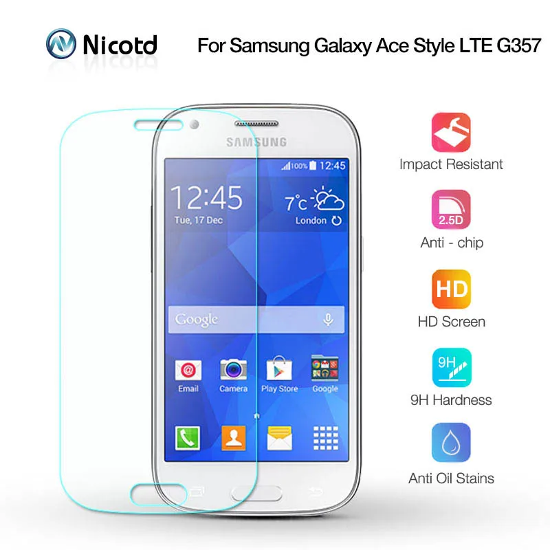 Закаленное стекло для экрана Nicotd 2.5D 9H Защитная пленка Samsung Galaxy ACE 4 G357 G357fz Arc Edge
