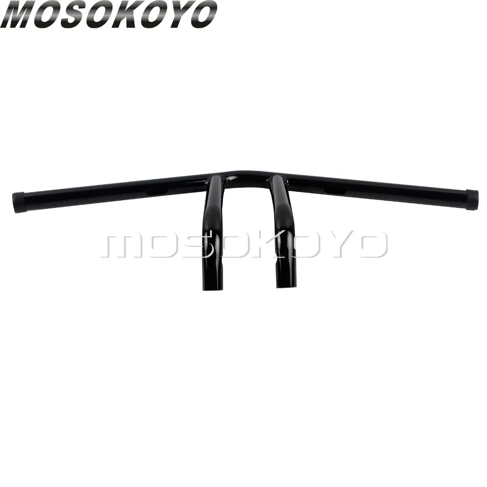 Мотоциклетный глянцевый Black 1 "Руль 25 мм 6" Rise T Bar для Harley Cafe Racer Chopper Bobber XS650